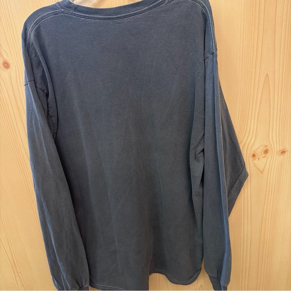 RSQ M  Skeleton Graphic Tee Yoga Meditation Rainbow Cosmic Long Sleeve Gray - Picture 14 of 15